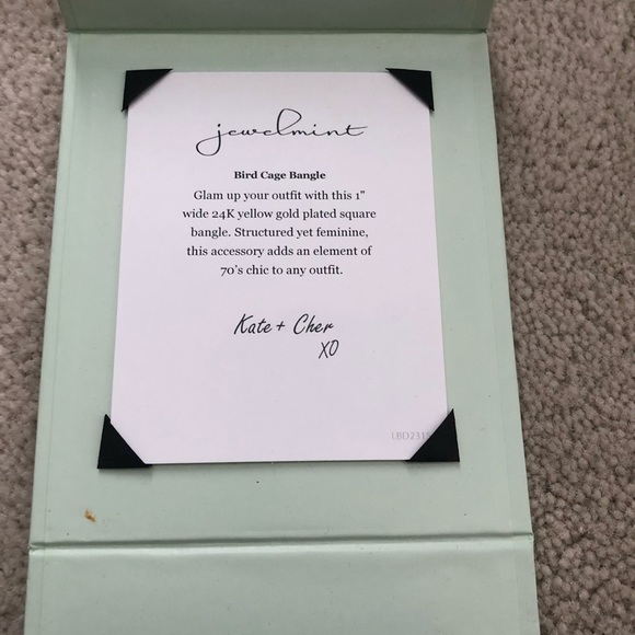 jewelmint gold plated birdcage bangle - Picture 3 of 4